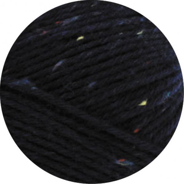 Farbnuster von der  Meilenweit 150 Tweed Farbe  8816 Nachtblau